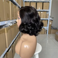 Peluca Bob Ondulada Natural con Encaje Frontal de Alta Definición 5x5, Cabello Vietnamita Original SDD, Textura Uniforme, Densidad 300