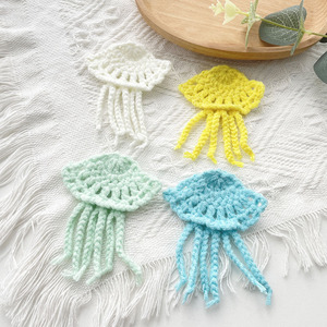Breloques Appliquées Série Océan au Crochet, Charmes de Sac et Décorations Suspendues, Ornements Souples pour Vêtements, Idéales pour Veste, Chapeau, Écharpe, Sac Fourre-tout - Product Image 1