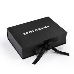 Custom Magnetic Creative Gift Wig <b>Boxes</b> with Embossing and Sponge Lining Recyclable Rigid Cardboard Folding Closure Packaging - Product Image 3