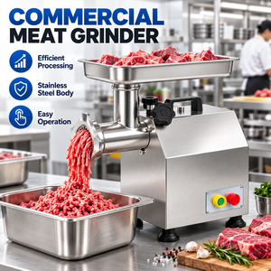 Picadora de Carne Eléctrica Comercial de 750W, Picadora de Carne de Acero Inoxidable, Máquina de Moler de Alta Resistencia de 220kg/h para Restaurantes - Product Image 4