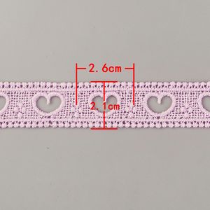 Nhà Máy 2.1Cm Hình Trái Tim Ren Rỗng Mã Vạch Tự Làm Trẻ Em Của Và Phụ Nữ Của Quần Áo Trang Trí Phụ Kiện Không Đàn Hồi Ren - Product Image 2