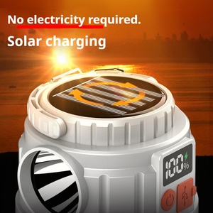 Linterna <span class=keywords><strong>Solar</strong></span> para Camping 2026 con Pantalla LCD Digital, Control Remoto, 3 en 1, Linterna LED, Banco de Energía, Portátil para Escalada y Senderismo - Product Image 5