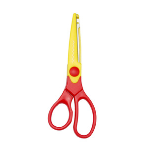 Lace Edge Children Scissors Curved Blade 167mm Stainless Steel <b>ABS</b> Portable Art Craft For Elementary School Students - Product Image 4