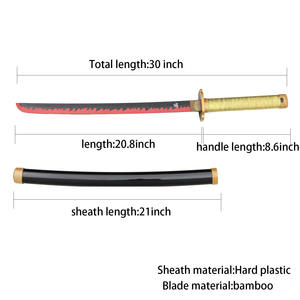 Spada <span class=keywords><strong>Manga</strong></span> spada Cosplay in legno 78cm Tsugikuni Yoriichi spada - Product Image 2