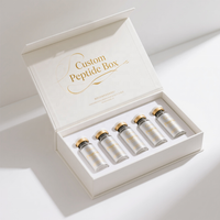 Boîtes rigides haut de gamme personnalisées avec estampage à chaud et fermeture magnétique pour l'emballage de peptides de collagène