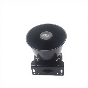 สำหรับลำโพงสัญญาณเตือนภัยรถยนต์ 12V 200W แบบทรัมเป็ตสีดำ - Product Image 2