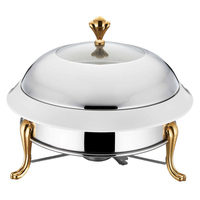Bulk 6L Edelstahl Square Gas Chafing Dish Keramik Crown Herd Buffet Food Warmer für Hotel & Restaurant Dining Supplies