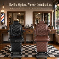 Nouveau fauteuil de barbier marron, chaise de salon de coiffure, mobilier de beauté pour hommes, fauteuil de barbier, vente directe d'usine à prix avantageux