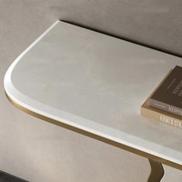 Console de table moderne de luxe en pierre simple et créative Table d'entrée en marbre pour le salon couloir design haut de gamme