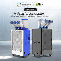 GREENFLY/JJPRO Nuevo Aire Acondicionado Portátil Comercial de 26000 BTU con 3 Mangueras y Enfriamiento Potente para Almacenes/Sótanos/Hoteles/Talleres