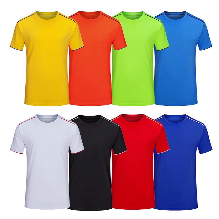 Quality Jersey Shirts & Tops Adults Breathable quick dry Men Football T-shirt Plus Size Men's Soccer Wear