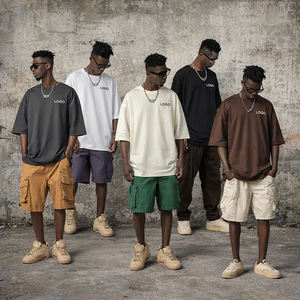 Camiseta Vintage Lavada Extra Grande Personalizada, Estilo Urbano, MOQ Bajo, Logotipo Personalizado, Ropa para Hombre, OEM, ODM - Product Image 3