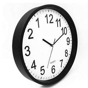12" <b>Battery</b> Operated Anticlockwise Reverse Run Backwards Wall <b>Clock</b> for Living Room Office School Classroom Hairdressing - Product Image 3