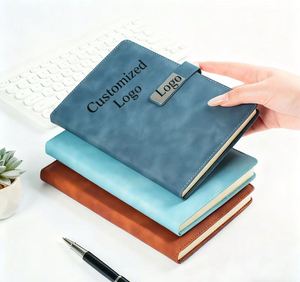 Cuaderno A5 Moderno Personalizado para Adolescentes y Adultos, con Cierre Elástico Vibrante, Cubierta de Cuero Portátil, Marcapáginas con Lazo para Estudio - Product Image 2