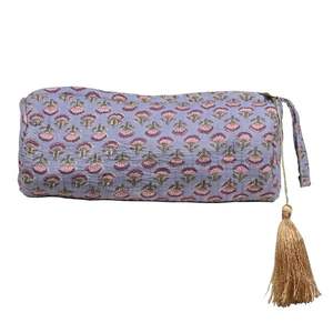 Sac fourre-tout en coton imprimé floral grand sac de shopping en coton réversible sac d'artiste d'épicerie écologique deux poignées PC fermeture de selle - Product Image 1