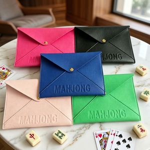 Portable Score Purse Soft Waterproof Faux Leather Card Carry Bag Perfect Mahjong <b>Gift</b> for Men Women - Product Image 1
