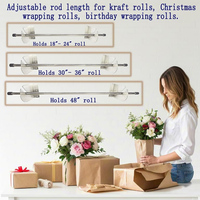 Découpeuse de papier JH-Mech avec butées latérales réglables à ressort, options de longueur de mandrin multiples, distributeur de rouleaux de papier kraft