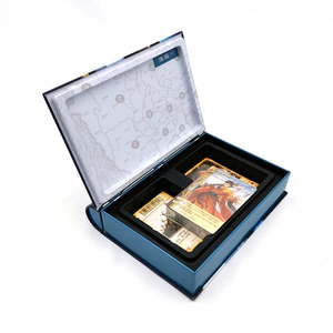 Tùy Chỉnh In Cuốn Sách Hình Trong Nhà Nhà Trò Chơi <span class=keywords><strong>Tin</strong></span> Kim Loại Chơi Thẻ Hộp Với PVC Inlay - Product Image 1