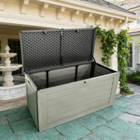 Boîte de rangement de jardin VERTAK 270L au design moderne pour coussins et oreillers, mobilier de jardin, conteneur extérieur