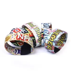 Woven Wheat Wrist Band Smart Chip Small Card Bar Code Wrist Band Concert Individual Tickets Disposable Wristband Wholesale