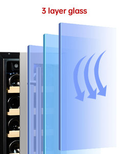 JOSOO 36 Bottle Small Display Wine Cellar Fridges <b>Cooler</b> Built in <b>Mini</b> Cabinet Cooling Compressor Wine Cellar Fridges - Product Image 2