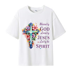 Vente en gros usine – <span class=keywords><strong>T</strong></span>-<span class=keywords><strong>shirt</strong></span> <span class=keywords><strong>vintage</strong></span> imprimé 100 % polyester pour <span class=keywords><strong>femme</strong></span>, confortable, coupe régulière, respirant, col rond décontracté pour <span class=keywords><strong>femme</strong></span> - Product Image 2