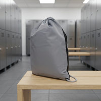 Sac de sport en polyester durable avec cordon de serrage, léger, imperméable, personnalisable avec logo, pour yoga, fitness, activités de plein air et voyages