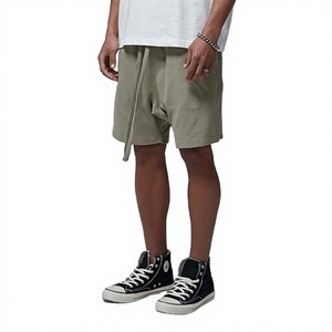 Pantalones Cortos Deportivos Extra Grandes para Hombre, 240 g/m², Lona Sólida Informal, Ecológicos, 100 % Algodón, con Cordón Ajustable y Logotipo Estampado - Product Image 1