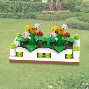Whosale Farm Jungle Plant Stone Colorful Flower <strong>Bed</strong> MOC MOOXI MOC3029 <strong>Blocks</strong> &amp; Model Building Toys Bricks Promotional Toys - Product Image 2