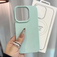 Funda de silicona de microfibra para iPhone 16 15, funda de silicona líquida con logotipo personalizado para Apple