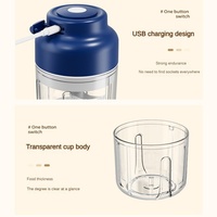Blender portable électrique alimenté par USB, mini presse-ail, mélangeur automatique, éplucheur d'ail, broyeur, hachoir, robot culinaire