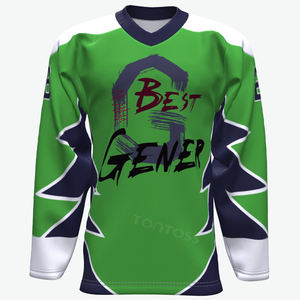 Usine Conception Personnalisée En Gros Sergé Broderie Logos Numéro Canadien Toronto Durable Maillot De Hockey Sur Glace - Product Image 5