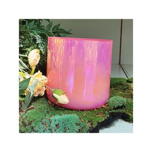 Cuenco de Cristal Transparente Color Rosa de Q're Dream, Cuenco de Cristal de Cuarzo Transparente para Sanación Espiritual, Meditación y Yoga - Product Image 2