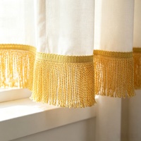 Bordure décorative de luxe en franges à pompons dorés pour tapis de prière islamique, tapis musulman, chemin de table