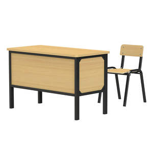 Meubles scolaires, bureau d'enseignant en bois avec tiroir pour salle de classe, école primaire, lycée, bureau - Product Image 2
