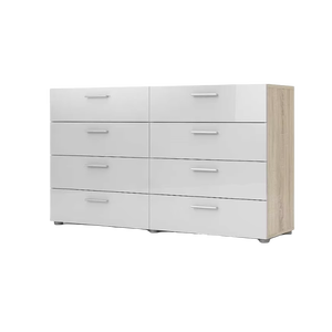 Caldo moderno in legno bianco <span class=keywords><strong>8</strong></span> cassetti cassettone nero cassettiera di armadi per la stanza - Product Image 1
