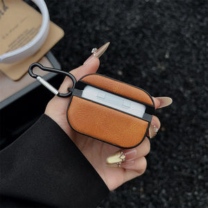 Étui vintage en cuir PU anti-perte et antichoc pour écouteurs sans fil 1 <span class=keywords><strong>2</strong></span> 3 Pro <span class=keywords><strong>2</strong></span> & 4, boîte de charge - Product Image 3