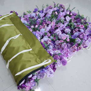 A47 lavanda púrpura Rosa boda telón de fondo decoración tela Fondo pared flores artificiales para decoración de boda Inicio de sesión pared - Product Image 1