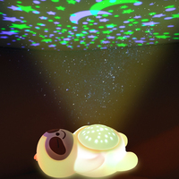 Lámpara de Noche Recargable con Cambio de Color RGB, Proyector de Estrellas de Silicona con Forma de Perezoso para Bebés y Niños, con Canciones y Ruido Blanco