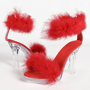 Sandalias de Tacón Alto de 12 cm para Mujer, Transparentes, con Tacón Grueso, <span class=keywords><strong>Zapatos</strong></span> de Pole Dance para Chicas, Fiesta, Club, Sandalias de Tacón para Mujer - Product Image 5
