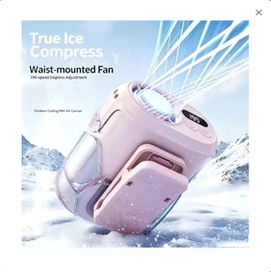 พัดลมพกพาแบบคลิปหนีบเอว ชาร์จไฟได้ ความจุแบตเตอรี่ 4000mAh ขนาดเล็ก ความเร็วสูง สำหรับใช้ในบ้าน - Product Image 1