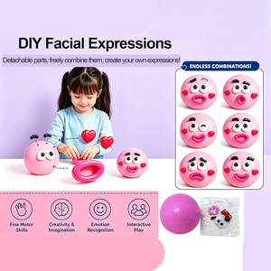 Juguetes Sensoriales Antiestrés Smushers Squishy, Lindos y Divertidos, Fáciles <span class=keywords><strong>de</strong></span> Apretar, con Caras Intercambiables, Accesorio Divertido para el Escritorio, para Niños - Product Image 6