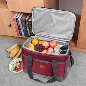 Boîte à lunch portable en aluminium imperméable, sac isotherme à cordon, grand sac isotherme pour pique-nique - Product Image 5