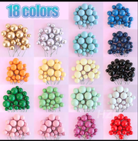 Boules brillantes 20 pièces/sac Or/Argent/Colorées, boules décoratives brillantes de tailles variées, non comestibles, pour décorer les gâteaux, pour les fournitures de fête de mariage
