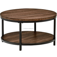 Table basse d'appoint ronde design vintage et table de cocktail pour le salon, la chambre, la maison et le bureau.