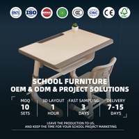 Solutions personnalisables de qualité industrielle : Table de classe en bois massif avec sièges ergonomiques pour les centres de formation universitaires