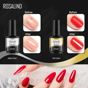 ROSALIND nail produttore OEM private label prezzo competitivo 15ml ammollo uv led top & base cappotto gel smalto per unghie