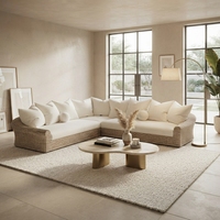 Canapé d'angle Jennifer pour bras gauche, luxe moderne, sur mesure, en tissu performant, pour salon et hôtel, fabricant de meubles