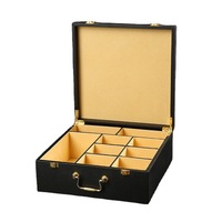 Boîte de rangement style cuir pour échantillons de revêtements de sol, pierres et métaux, présentoir de carreaux, modèle bronzé, vente en gros fabricant