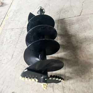 Support coulissant avec tarière longue ou marteau perforateur pneumatique pour forage de terre, utilisé par une excavatrice - Product Image 3